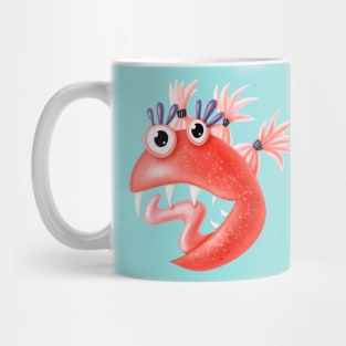 Crazy Pink Monster With Ponytails Mug